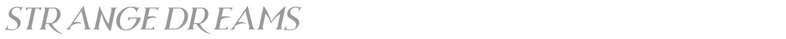 Strange Dreams font preview